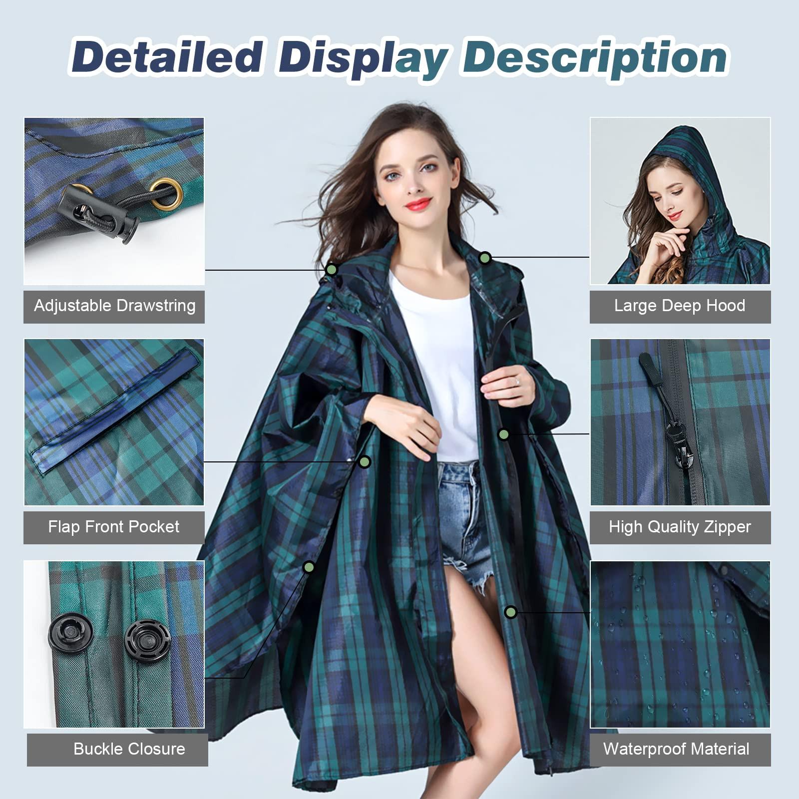 Alopini Poncho Antipioggia Traspirante Giacca Antipioggia Leggera  