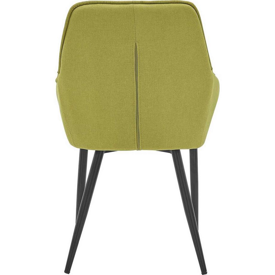 mutoni Chaise avec accoudoirs Vivanto lin vert  
