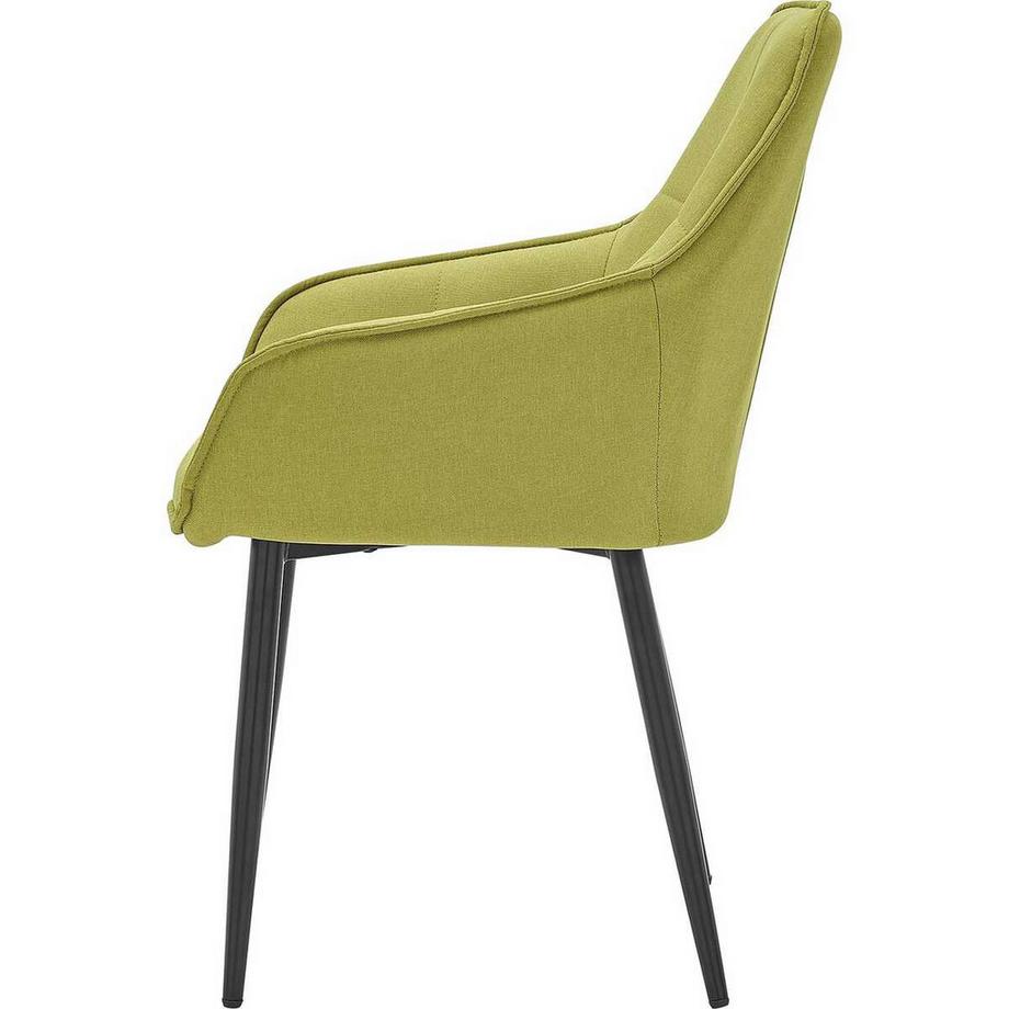 mutoni Chaise avec accoudoirs Vivanto lin vert  