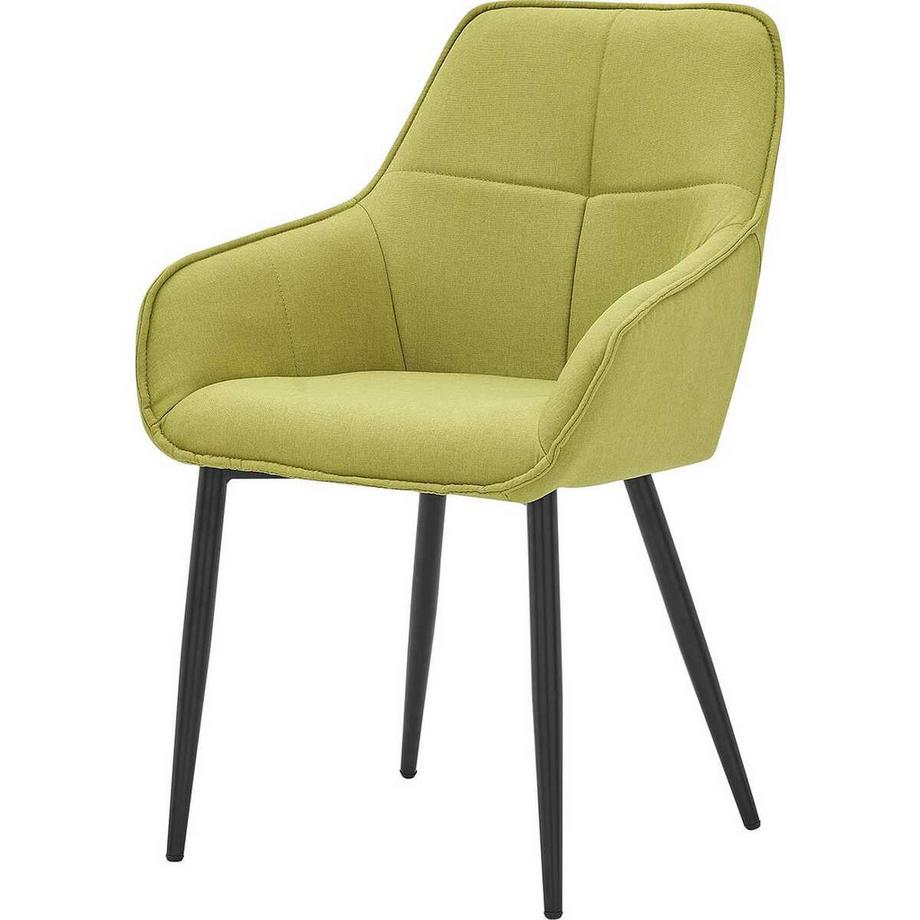 mutoni Chaise avec accoudoirs Vivanto lin vert  