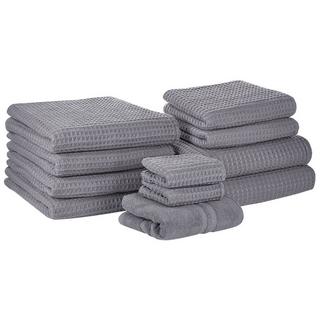 Beliani Set di 11 asciugamani en Cotone AREORA  