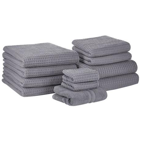 Beliani Set di 11 asciugamani en Cotone AREORA  