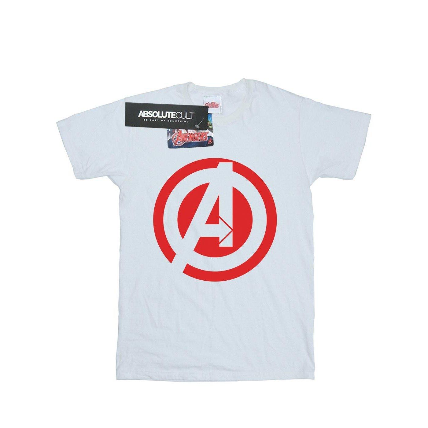 Image of Avenegers Assemble Solid A Logo Tshirt Damen Weiss M