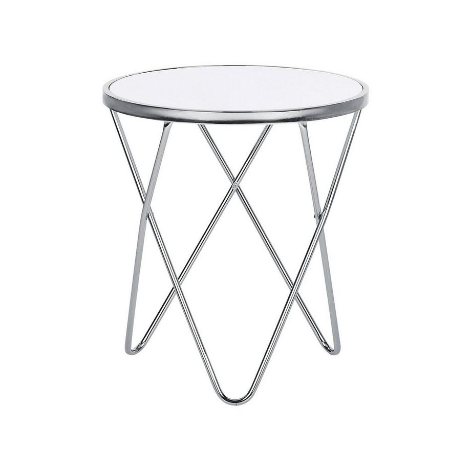 Beliani Table d'appoint en Verre de sécurité Glamour MERIDIAN  