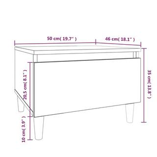 VidaXL Table d'appoint bois d'ingénierie  