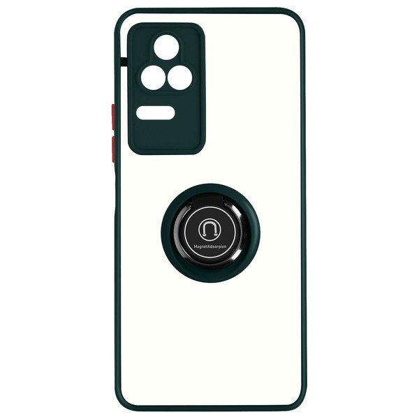 Avizar  Coque Xiaomi Poco F4 5G Vert avec Anneau 