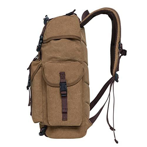 Only-bags.store Canvas Gross Vintage Jagd Wanderrucksack mit 15 Zoll Laptopfach  