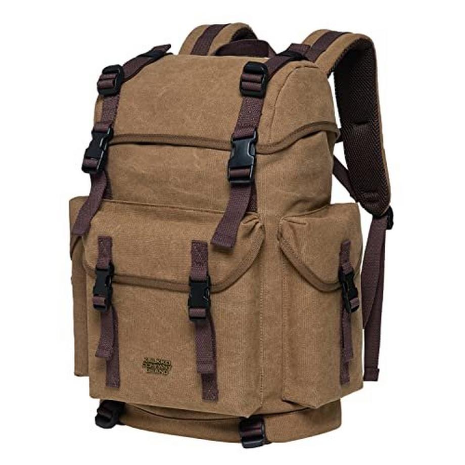 Only-bags.store Zaino grande in tela vintage caccia escursionismo con scomparto per laptop da 15 pollici  