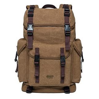 Only-bags.store Canvas Gross Vintage Jagd Wanderrucksack mit 15 Zoll Laptopfach  