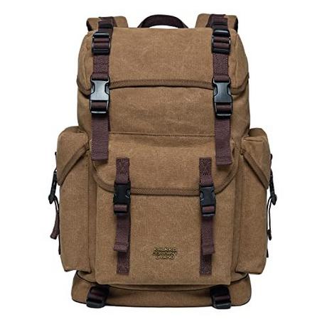 Only-bags.store Canvas Gross Vintage Jagd Wanderrucksack mit 15 Zoll Laptopfach  