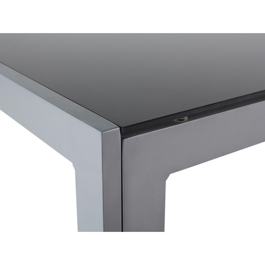 Beliani Tavolo da pranzo da giardino en Vetro temperato Industriale CATANIA  