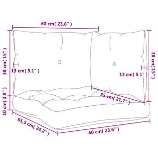 VidaXL cuscino per pallet Poliestere  