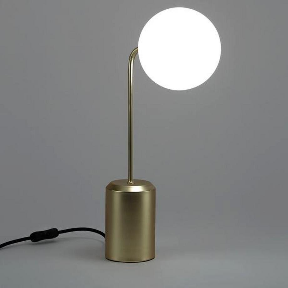 La Redoute Intérieurs Lampe à poser laiton et verre opaline  