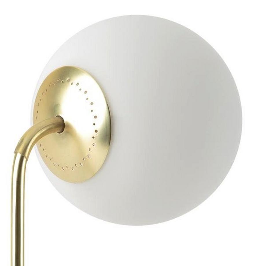 La Redoute Intérieurs Lampe à poser laiton et verre opaline  