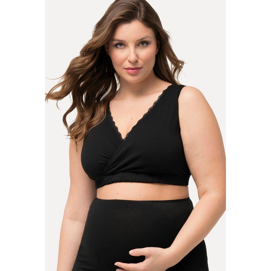 Ulla Popken Bellieva Brassière d'allaitement Coton bio Dentelle  