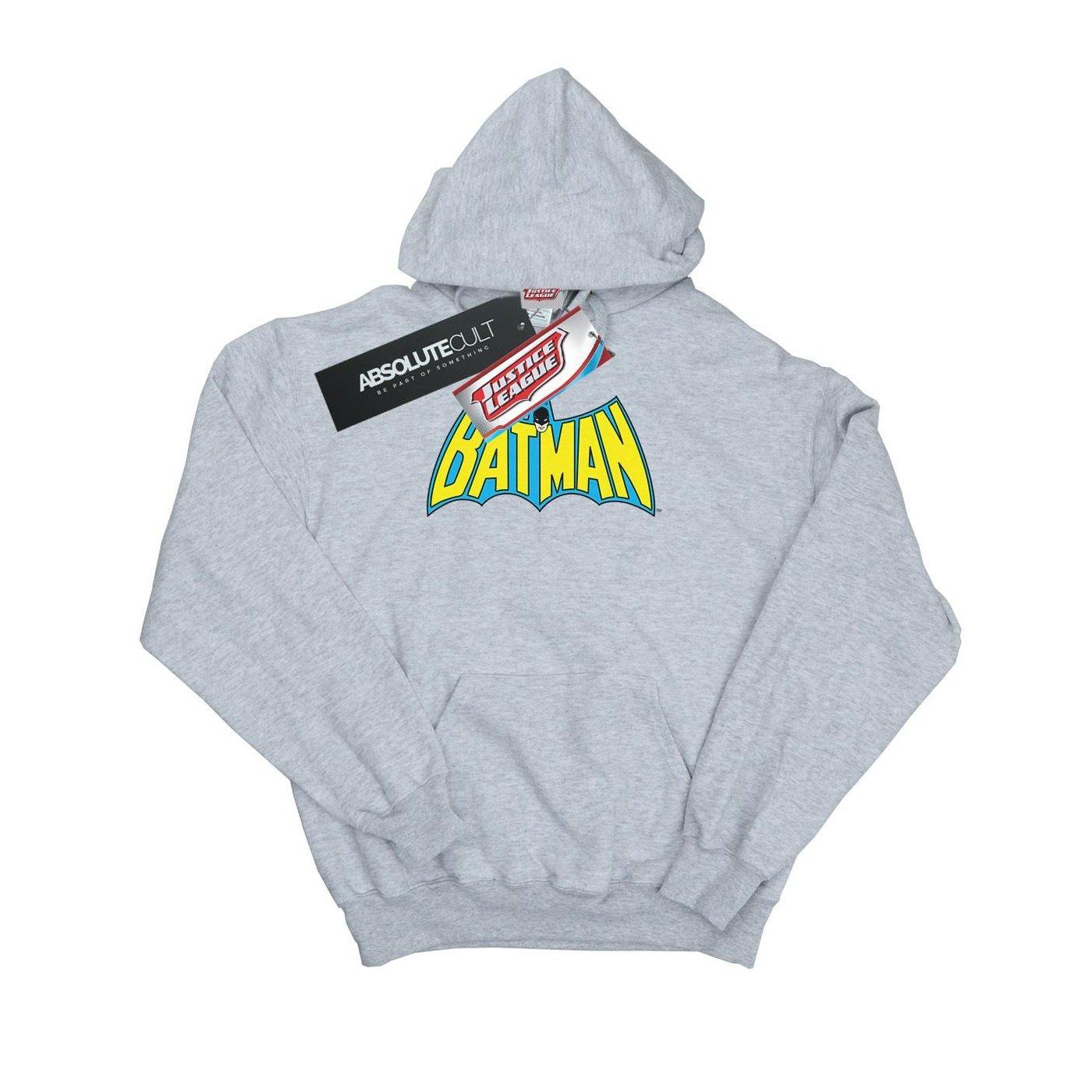 Image of Batman Retro Logo Kapuzenpullover Herren Grau 3XL