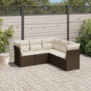 VidaXL set divano da giardino Polirattan  