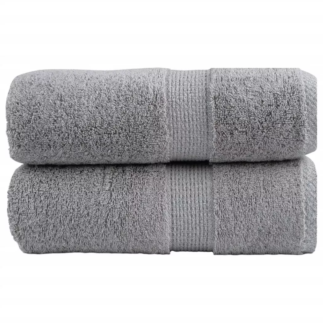 VidaXL - Serviette de visage coton, 30 x 30 cm, Gris