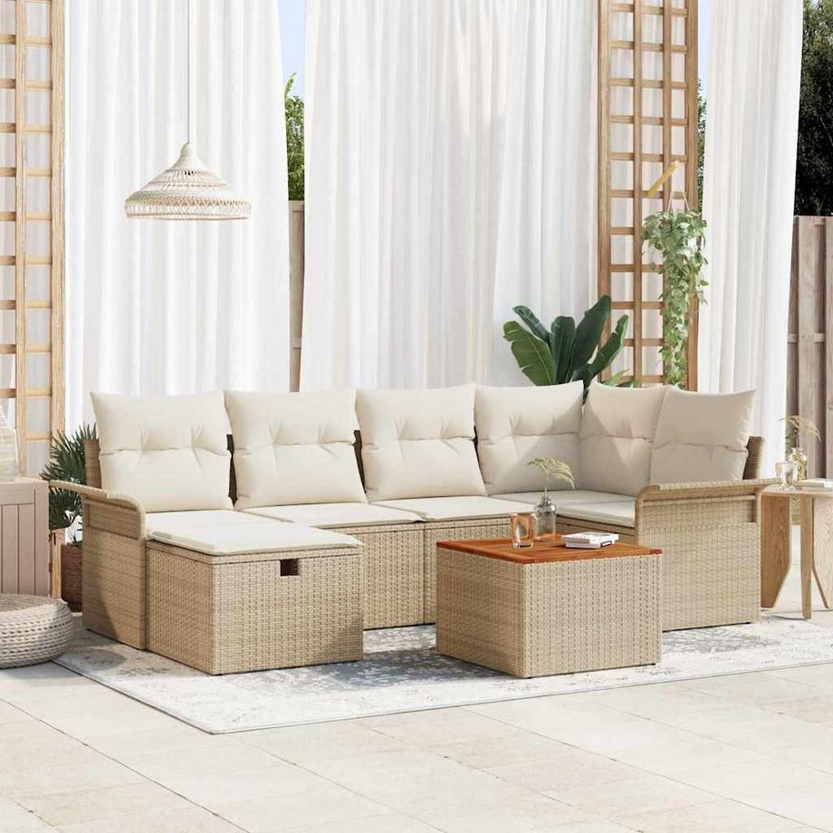 VidaXL Set Divano da Giardino Polyrattan  