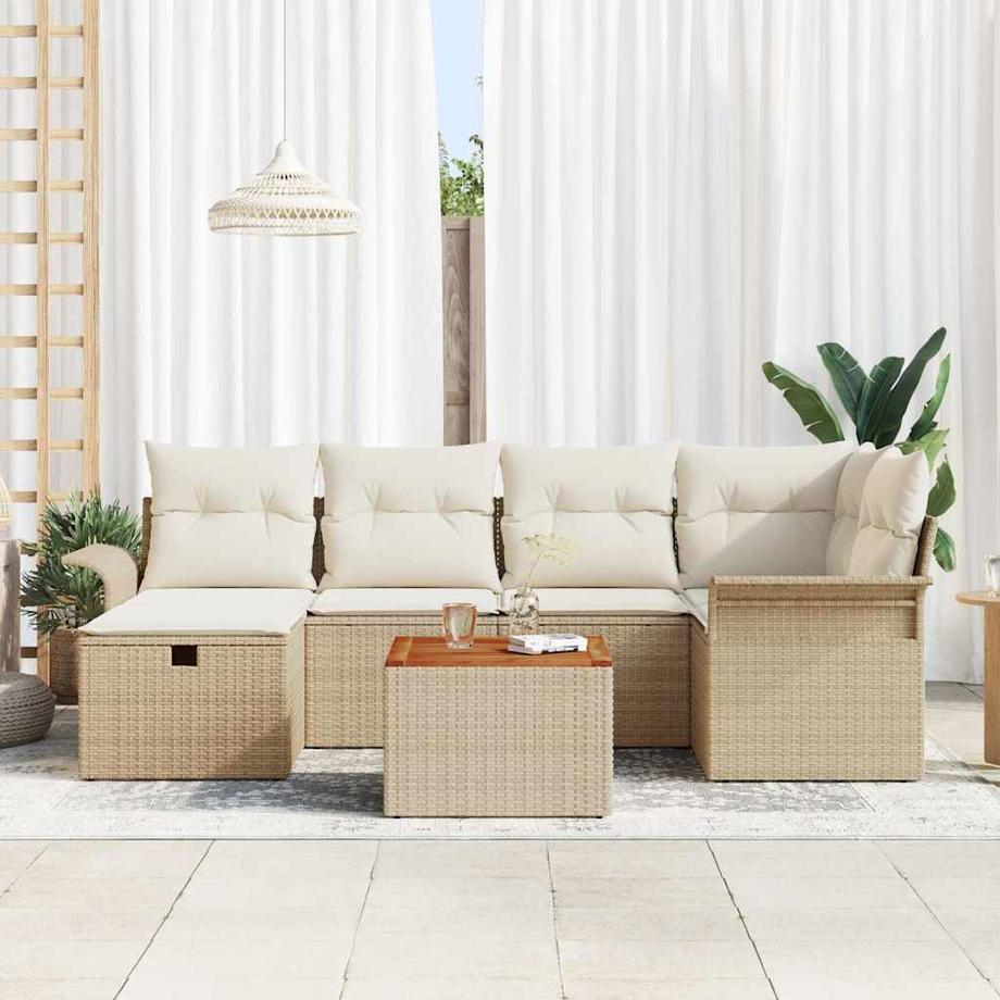 VidaXL Set Divano da Giardino Polyrattan  