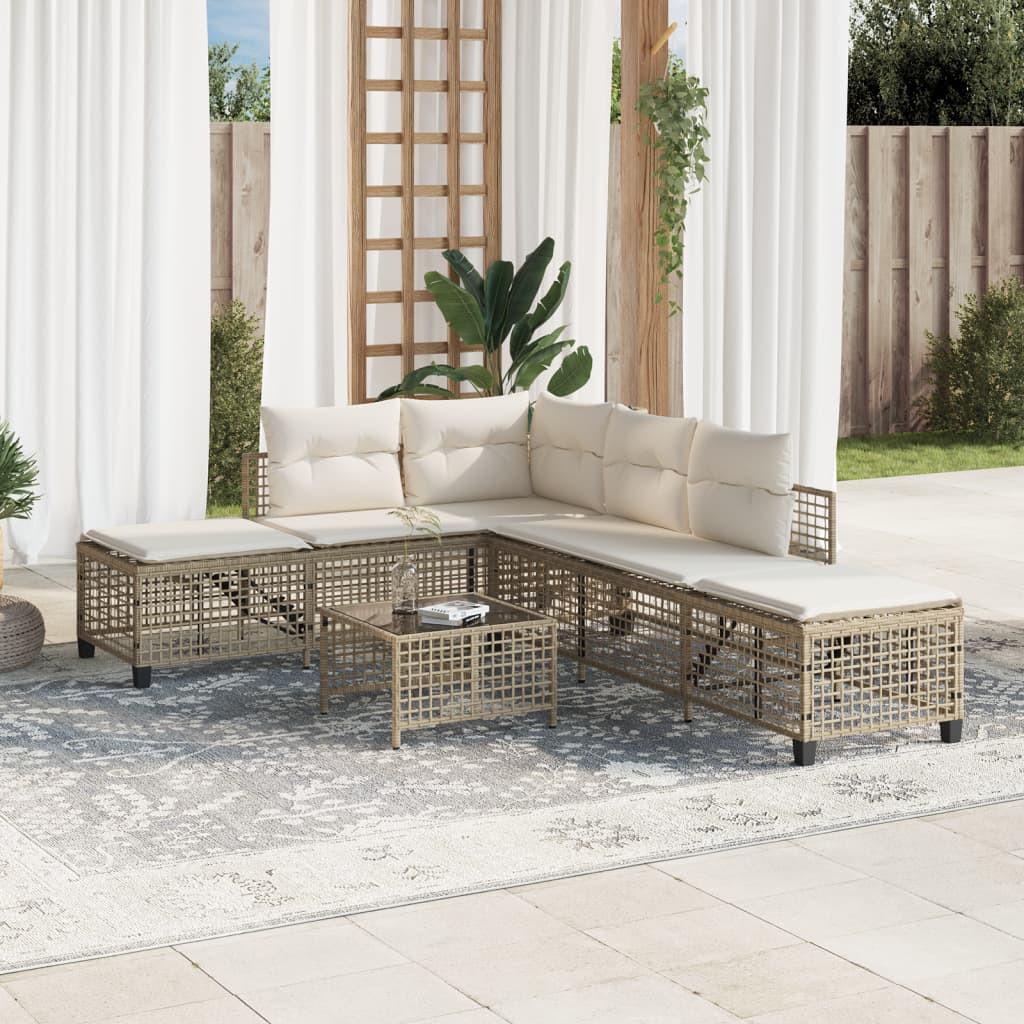 VidaXL set divano da giardino Polirattan  