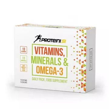 Vitamins Minerals Omega 3 30 comprimés 30 capsules