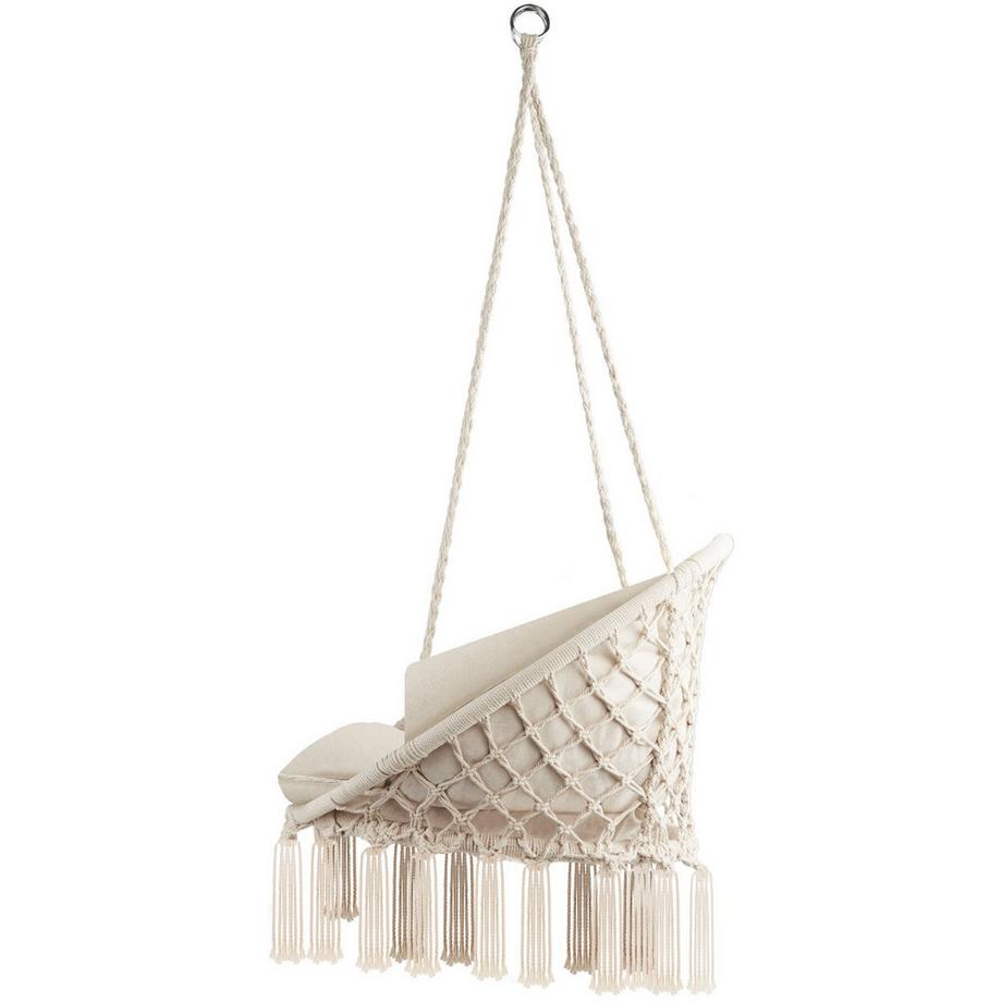 Tectake Poltrona sospesa Grazia con cuscini per seduta e schienale  