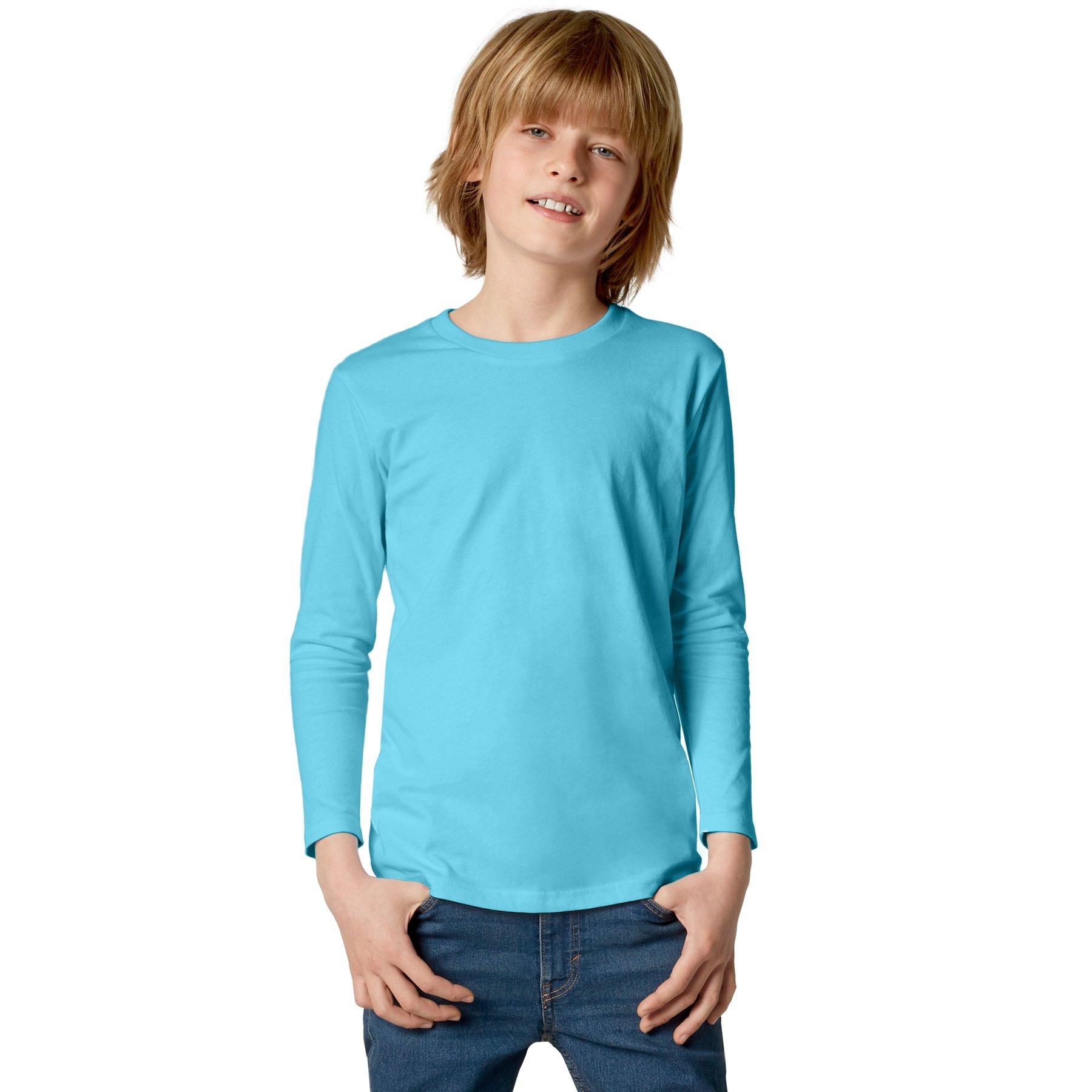 Image of Langarm-shirt Kinder Jungen Hellblau 116