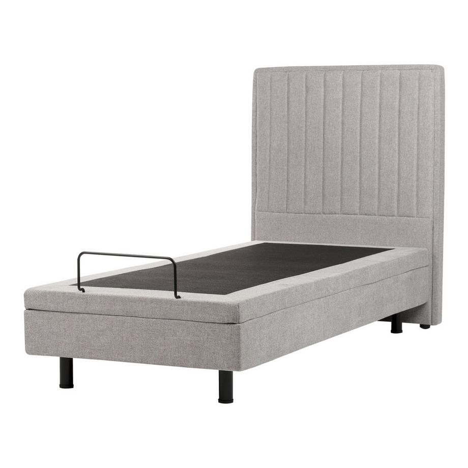 Beliani Lit réglable en Tissu Traditionnel DUKE II  