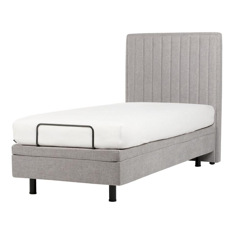 Beliani Lit réglable en Tissu Traditionnel DUKE II  