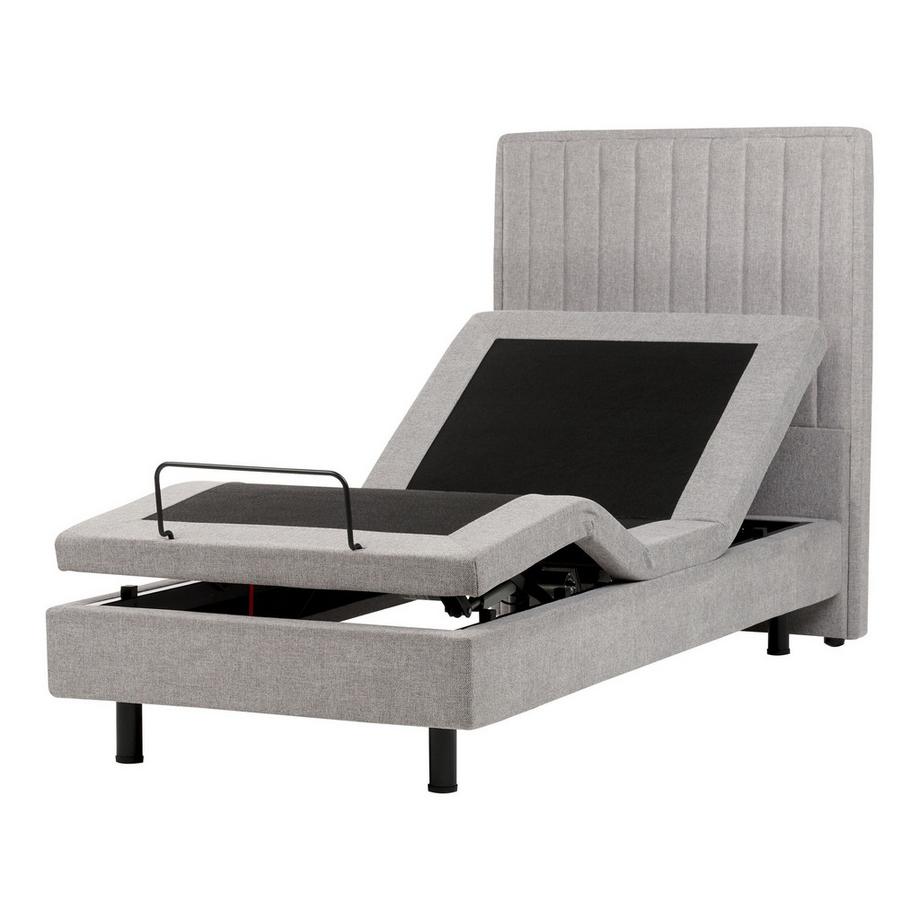 Beliani Lit réglable en Tissu Traditionnel DUKE II  