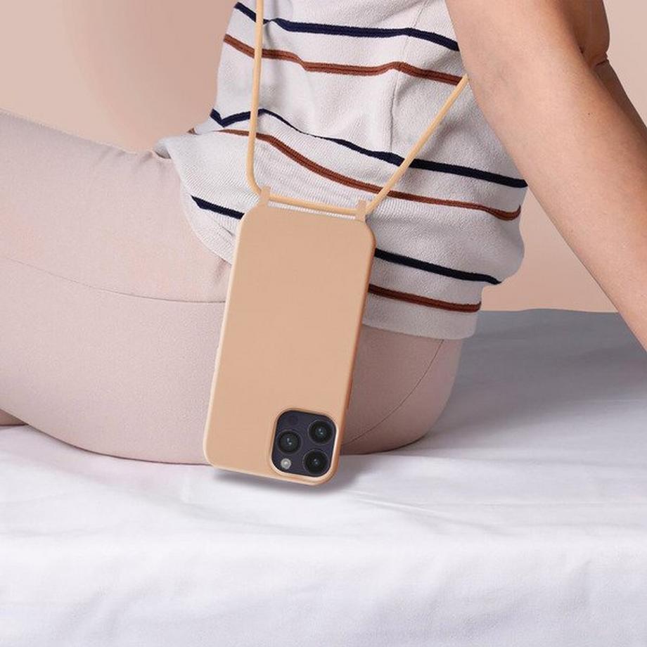 Avizar  Coque Cordon iPhone 14 Pro Max Rose 