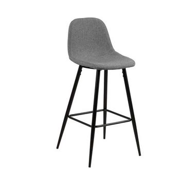 Tabouret de bar Lena gris clair-noir