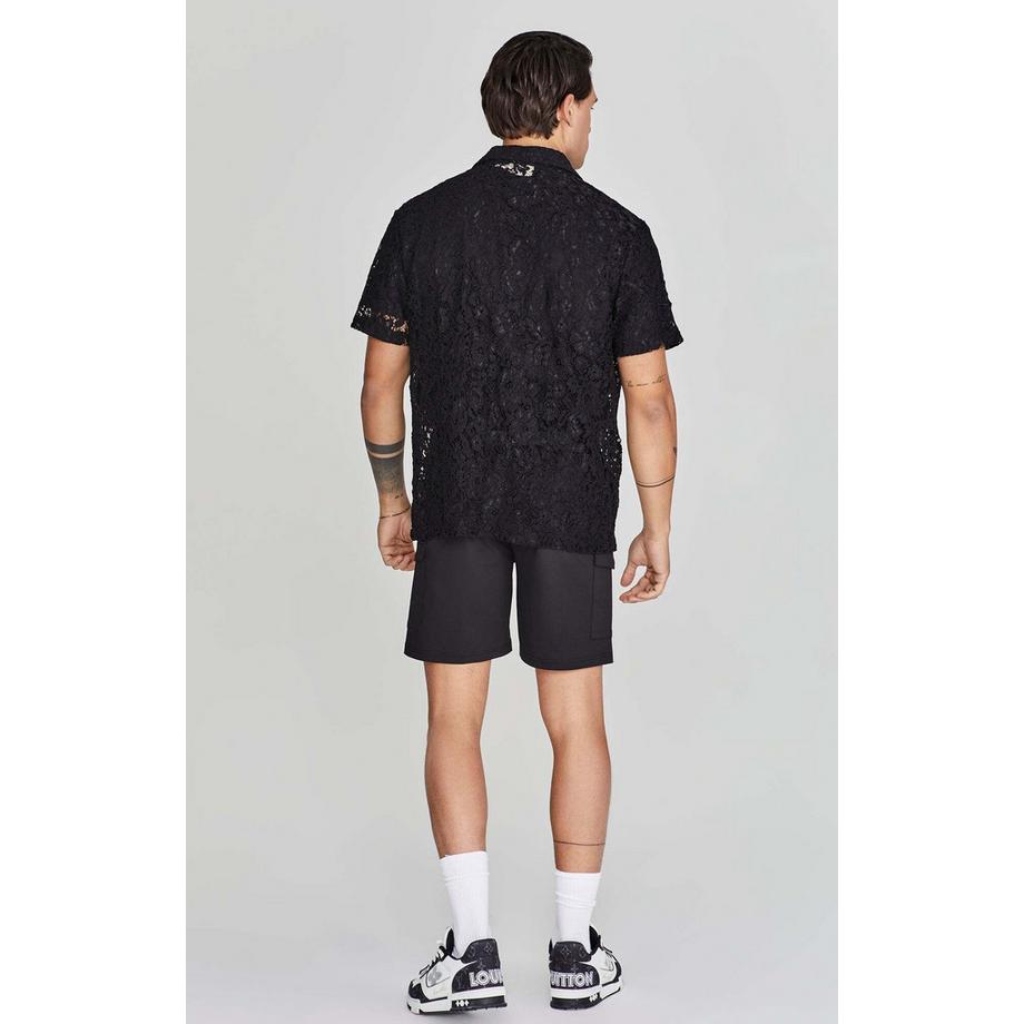 Sik Silk Kurzarm Lace Resort Shirt  