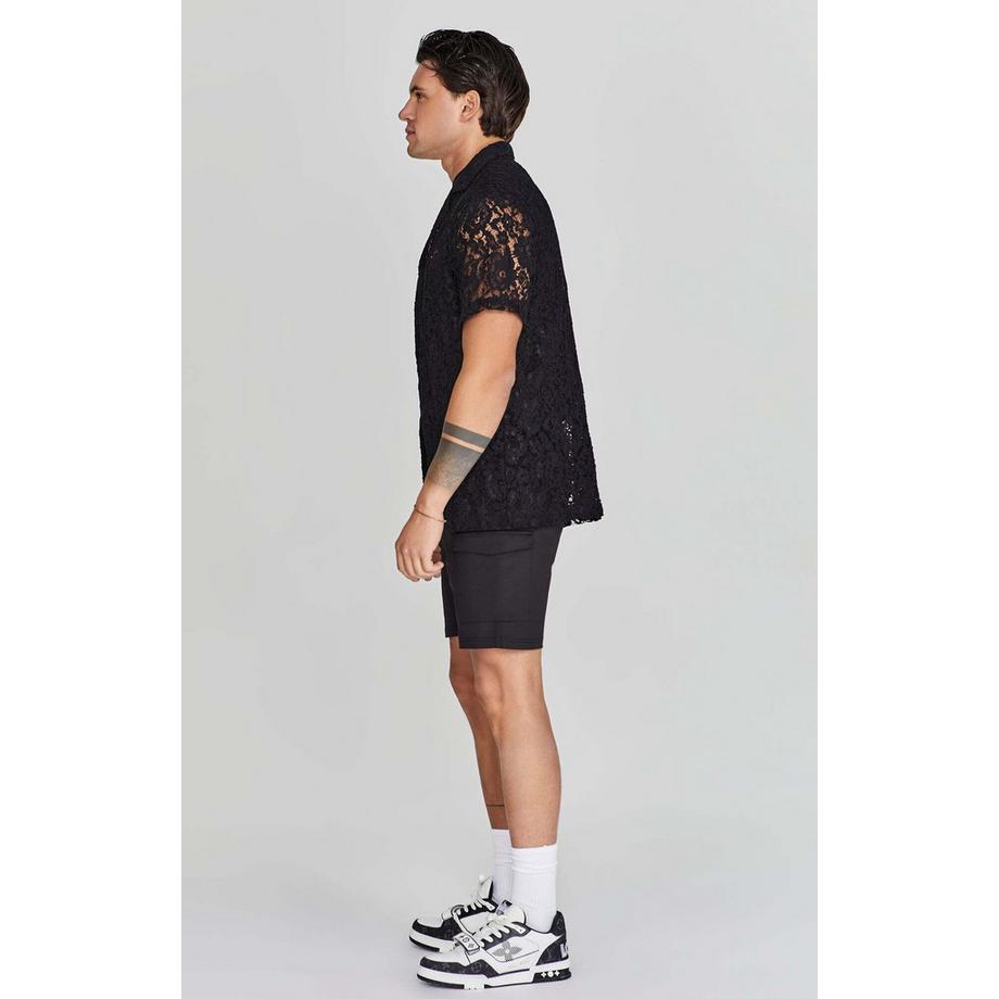 Sik Silk Kurzarm Lace Resort Shirt  