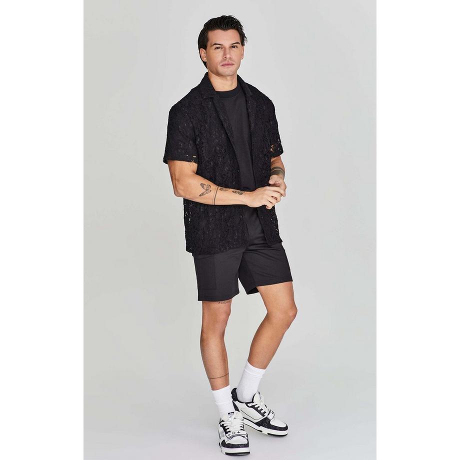 Sik Silk Kurzarm Lace Resort Shirt  