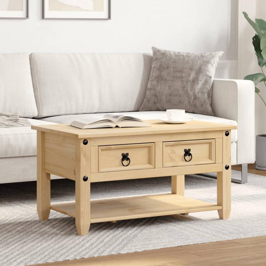 VidaXL Table basse bois de pin  