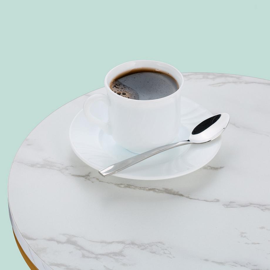 Northix Tavolino rotondo effetto marmo  