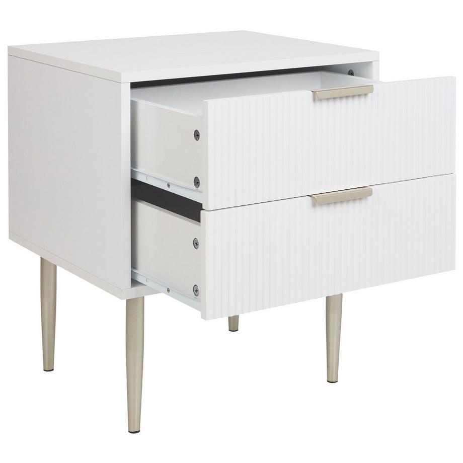 Beliani Table de nuit à 2 tiroirs en MDF Minimaliste SOHO  