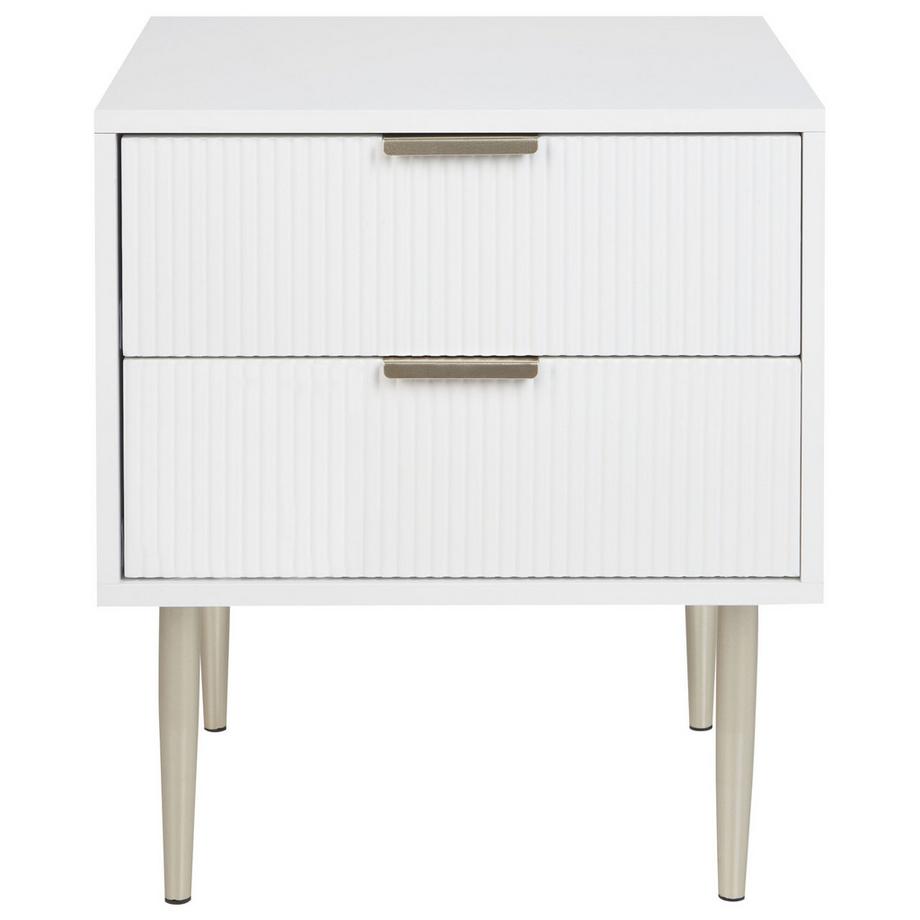 Beliani Table de nuit à 2 tiroirs en MDF Minimaliste SOHO  