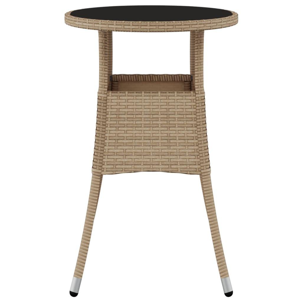 VidaXL Table de jardin rotin synthétique  