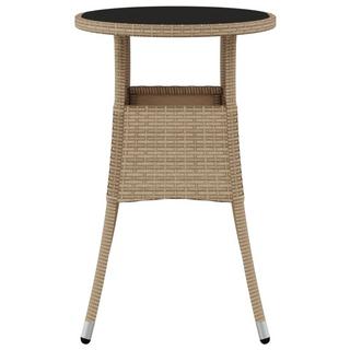 VidaXL Table de jardin rotin synthétique  