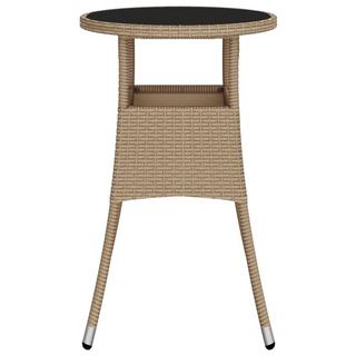 VidaXL Table de jardin rotin synthétique  