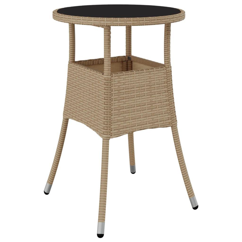 VidaXL Table de jardin rotin synthétique  