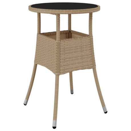 VidaXL Table de jardin rotin synthétique  