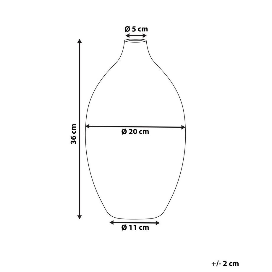 Beliani Dekovase aus Terrakotta Skandinavisch BAEZA  