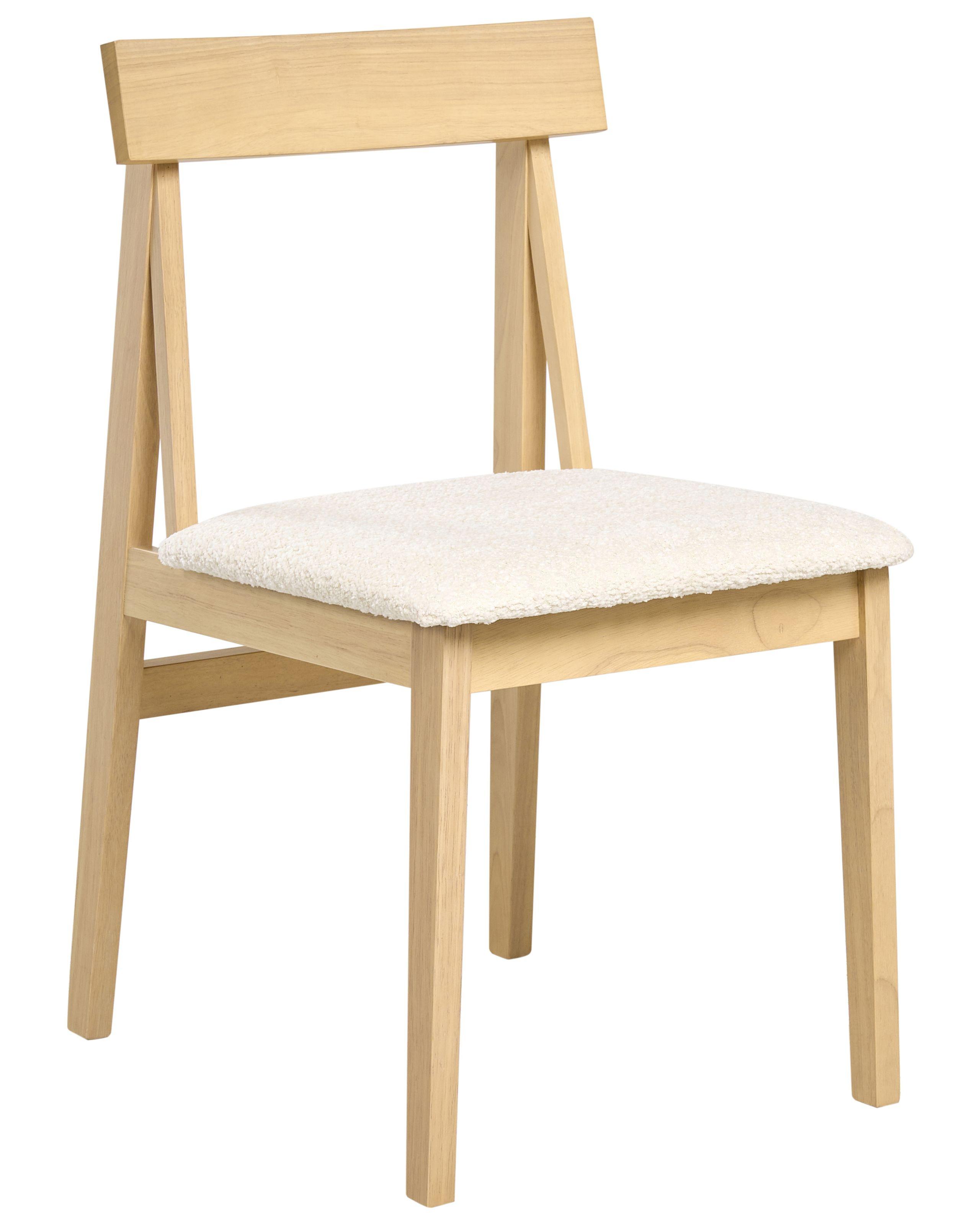 Beliani Lot de 2 chaises de salle à manger en Bois d'hévéa Rétro ISLE  