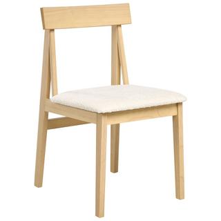 Beliani Lot de 2 chaises de salle à manger en Bois d'hévéa Rétro ISLE  