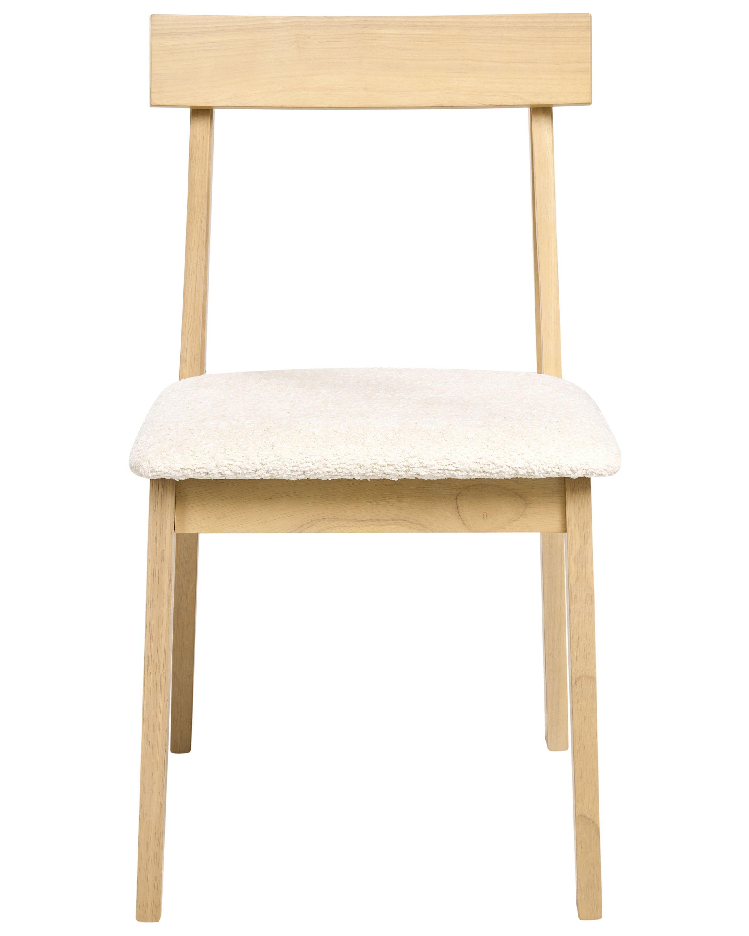 Beliani Lot de 2 chaises de salle à manger en Bois d'hévéa Rétro ISLE  