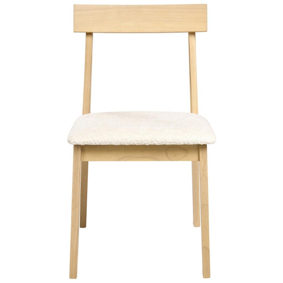 Beliani Esszimmerstuhl 2er Set aus Gummibaumholz Retro ISLE  